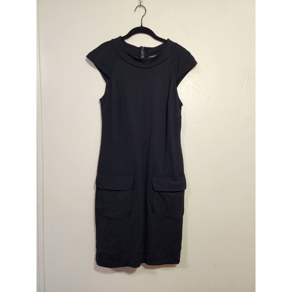 Kenneth‎ Cole New York Black Cap Sleeve Dress Womens Size 8 With Pockets